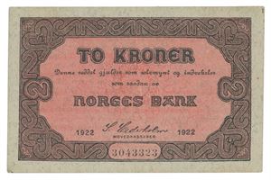 2 kroner 1922. 0390205