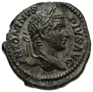 CARACALLA 198-217, denarius, Roma 209 e.Kr. R: Concordia sittende mot venstre
