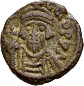 Heraclius 610-641, Æ 1/2 follis, Carthago. R: Stor XX