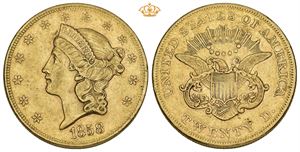 20 Dollars 1858