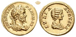 Septimius Severus, with Julia Domna, AD 193-211. AV aureus (7,00 g; 20 mm)