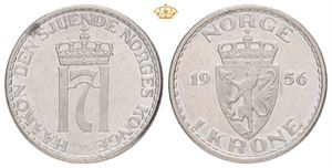 1 krone 1956. Prakteksemplar