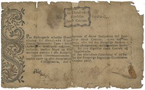 100 rigsdaler courant 1807. No. 46060.