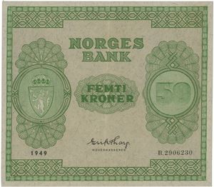 50 kroner 1949. B.2906230.