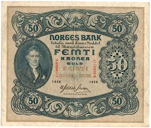 50 kroner 1938. B6064117