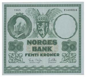 50 kroner 1965. F.1698918