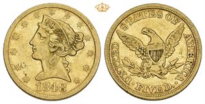 5 Dollars 1848