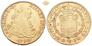 Carl IV, 8 escudos 1796. Mexico City