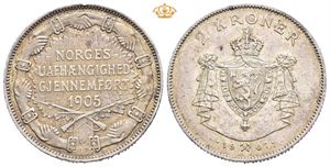 2 kroner 1907, med gevær