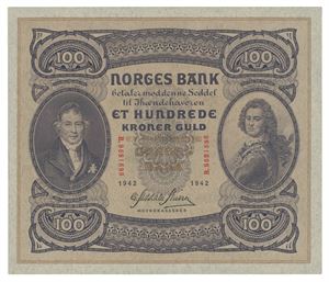 100 kroner 1942. B8581598