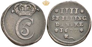 4 skilling 1677. S.28