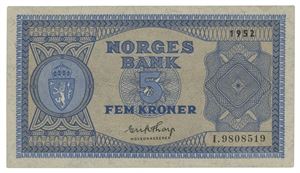 5 kroner 1952. I9808519