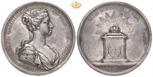 Christian VII. Caroline Mathildes kroning 1767. Wolff. Sølv