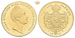 2 dukat 1857. Stockholm. (6,99 g)