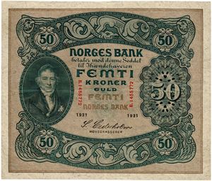 50 kroner 1931. B1455772