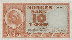 10 kroner 1955. E4975954