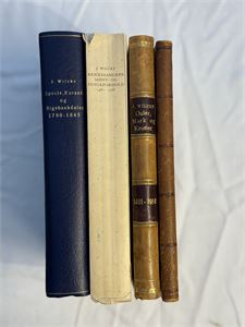 J. Wilcke, 3 bøker, C.T. Jørgensen Beskrivelsen av danske mønter.