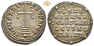 Leo VI (the Khazar). AD 886-912. AR miliaresion (2,58 g).