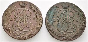 5 kopek 1795 & 1796 AM