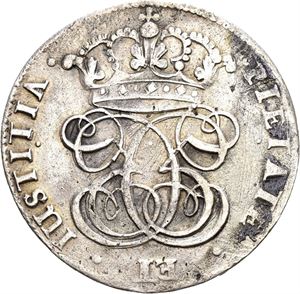 CHRISTIAN V 1670-1699, KONGSBERG 4 mark 1688. R. Noe korrodert/some corrossion. S.8