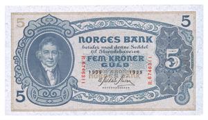 5 kroner 1939. R6746311