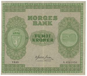 50 kroner 1945. A.4211850.