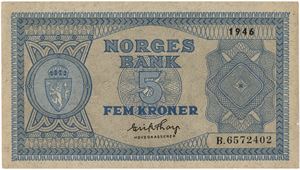 5 kroner 1946. B6572402