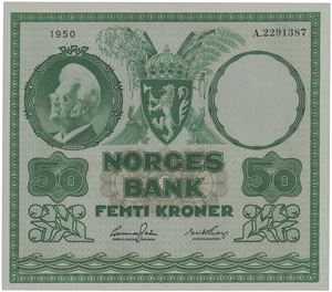 50 kroner 1950. A.2291387.