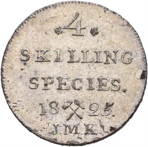 Norge, Carl XIV Johan, 4 skilling 1825