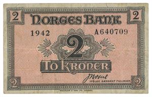 Norway. 2 kroner 1942. A640709
