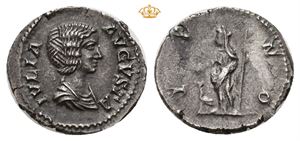 Julia Domna. Augusta, 193-217 e.Kr. AR denarius (3,50 g)