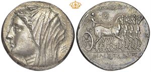 AR 16 Litrai or Tetradrachm, circa 218-215 BC