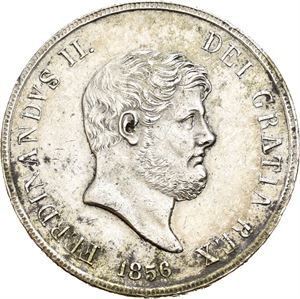 Napoli & Sicilia, Ferdinand II, 120 grana 1856. Liten kantskade/minor edge nick