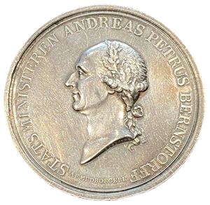 A. P. Bernstorff 1793. Adzer. Sølv. 57 mm