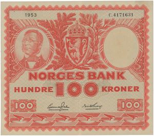 100 kroner 1953. C.4171631.