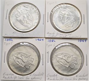 10 kroner 1964, fire varianter