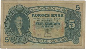5 kroner 1912. D.0508797.