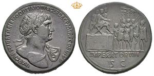 Trajan, AD 98-117. Æ sestertius (25,38 g)