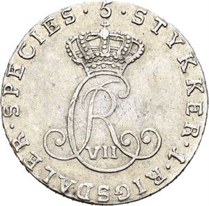 CHRISTIAN VII 1766-1808, KONGSBERG, 1/5 speciedaler 1803. S.3