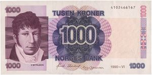 1000 kroner 1990. 4102466167