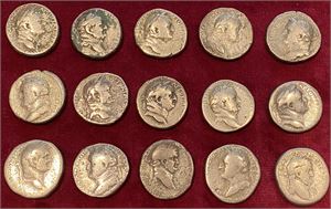 # 13: Lot of 15 tetradrachms of Vespasian from Antioch.