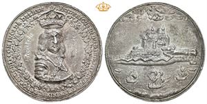 Hyllingen i Norge 1648. Tinn 62 mm. Avstøpning/cast
