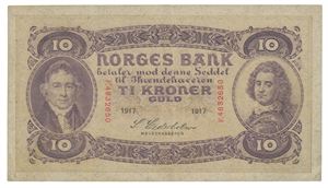 10 kroner 1917. F4832650