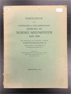 O. Chr. Bjørnstad: &quot;Fortegnelse over Samling af Norske Sølvmønter 1628-1808&quot; (København 1934). Heftet