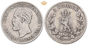 2 kroner 1885 Kanthakk.