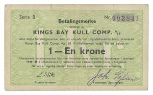 1 krone 1948/49. Serie B. Nr. 003841
