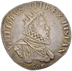 Milano, Philip III, ducatone 1608