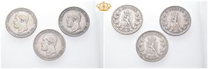 Lot 3 stk. 2 kroner 1878, 1890 og 1892