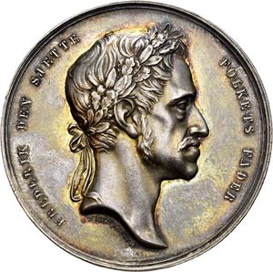 Christian VIII. Frederik VI`s død 1839. Christensen. Sølv. 45 mm. Små riper/minor scratches