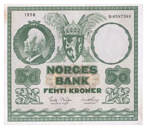 50 kroner 1958. D0587581